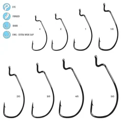 Gamakatsu Extra Wide Gap (EWG) Worm Hook 100 Pack