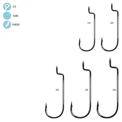 Gamakatsu Offset Shank Round Bend Hook Bulk Pack